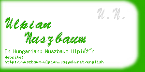 ulpian nuszbaum business card